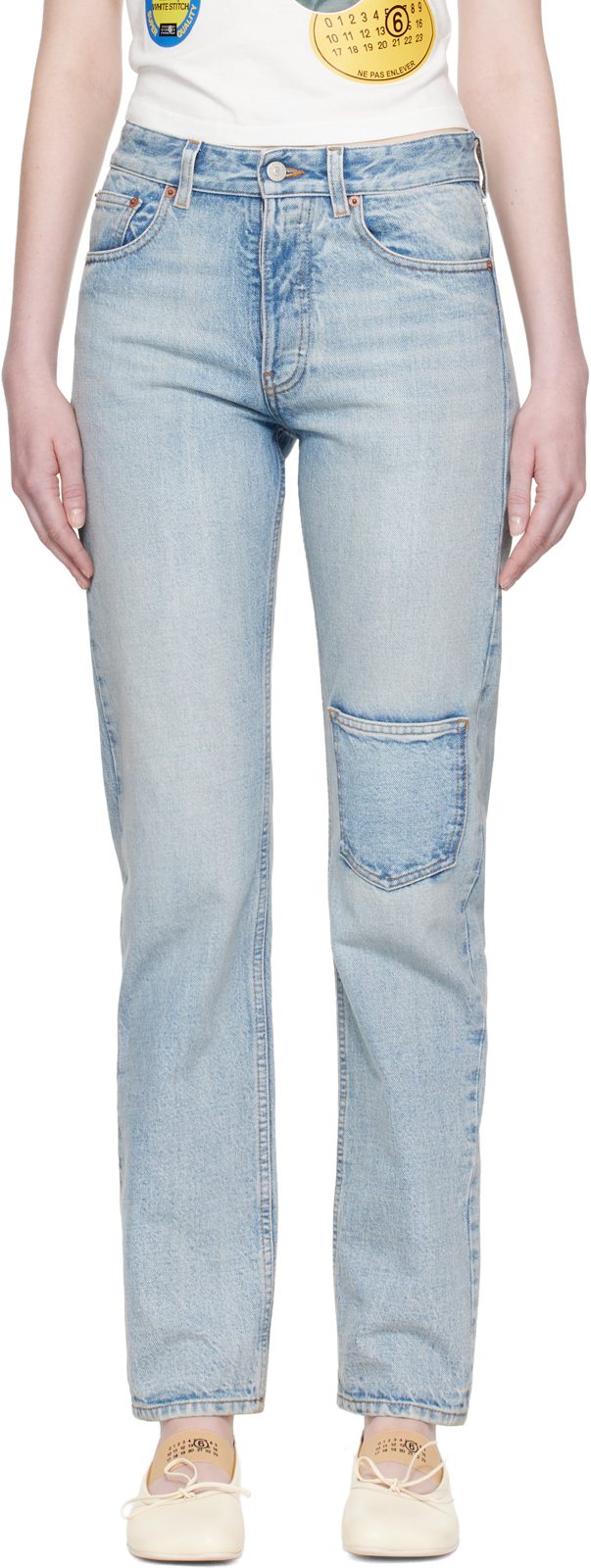 Blue Pocket Jeans 262188F069002