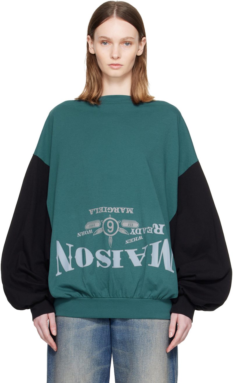 Blue & Black Upside Down Top 262188F110004