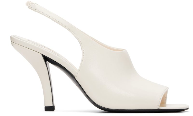 TOTEME [오프화이트] Contour Naplack Slingback Heeled Sandals 261771F122016