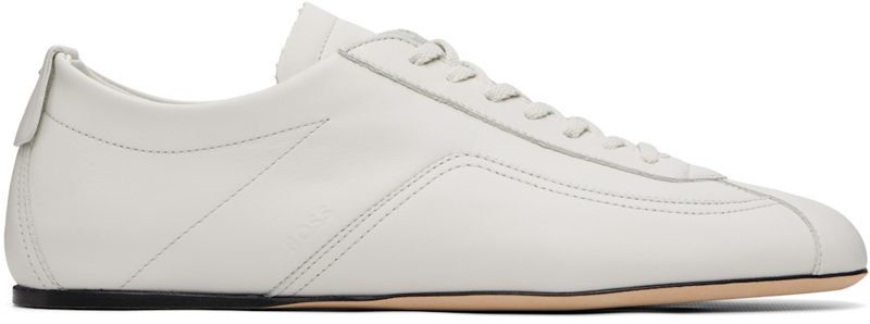 White DE[보스]D Logo Nappa-leather Sneakers 261085M237108