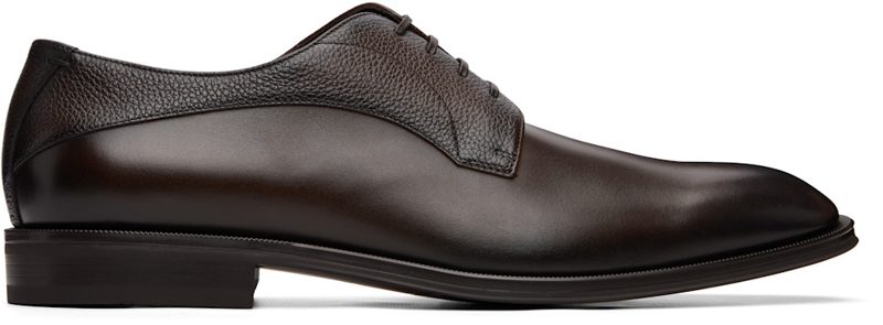 Brown Calfskin Derbys 261085M225025