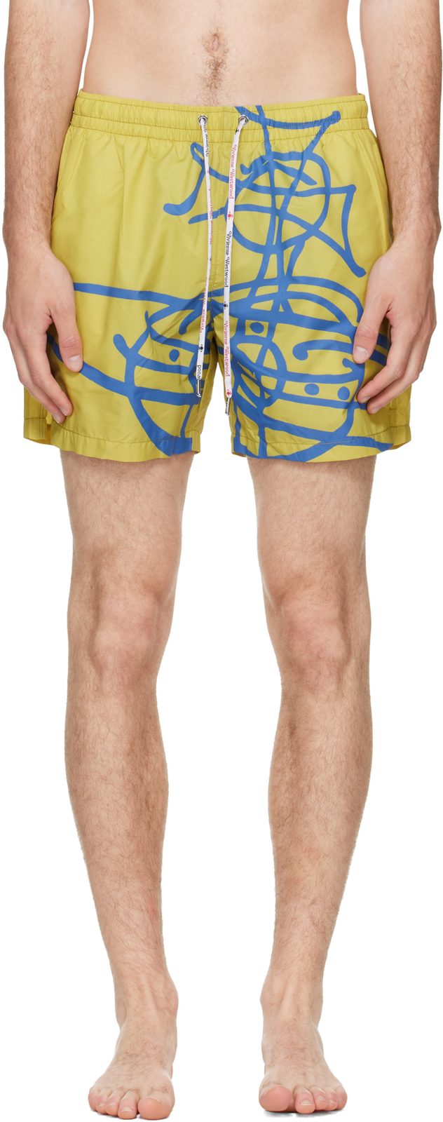 Yellow Surf Boxer Swim Shorts 261314M208008