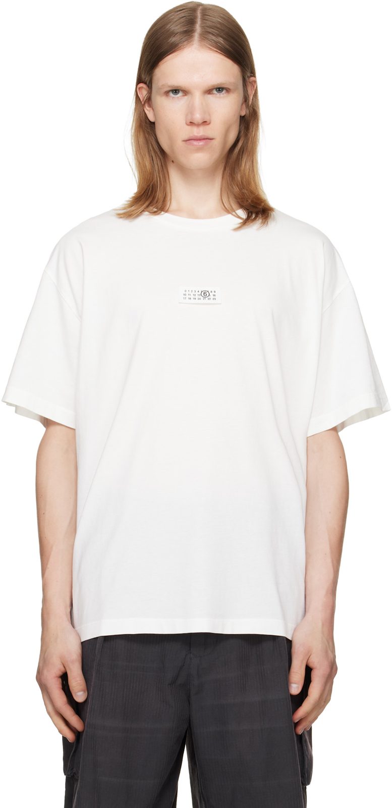 White Numeric Cotton T-shirt 262188M213015