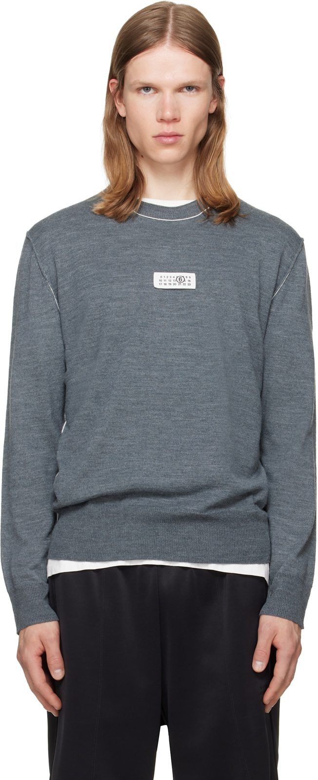 Gray Wool Sweater 262188M201008