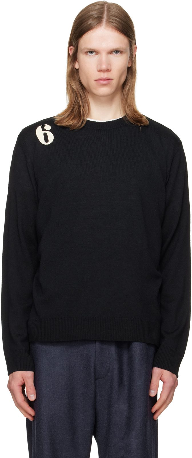 Black Wool Sweater 262188M201000