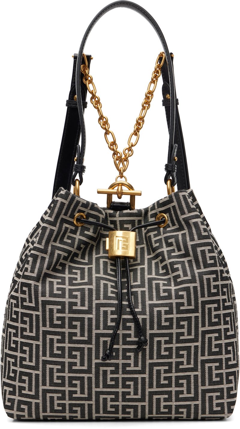 Black Pulse Monogram Jacquard Backpack 262251F042000