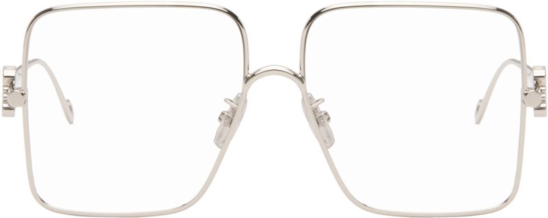 Silver Square Glasses 262677M133015