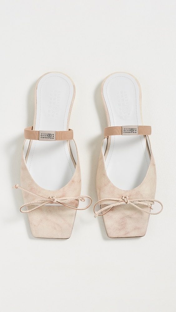 Bow Detail Leather Slingback Sandals_Rutabaga/Doe Brown