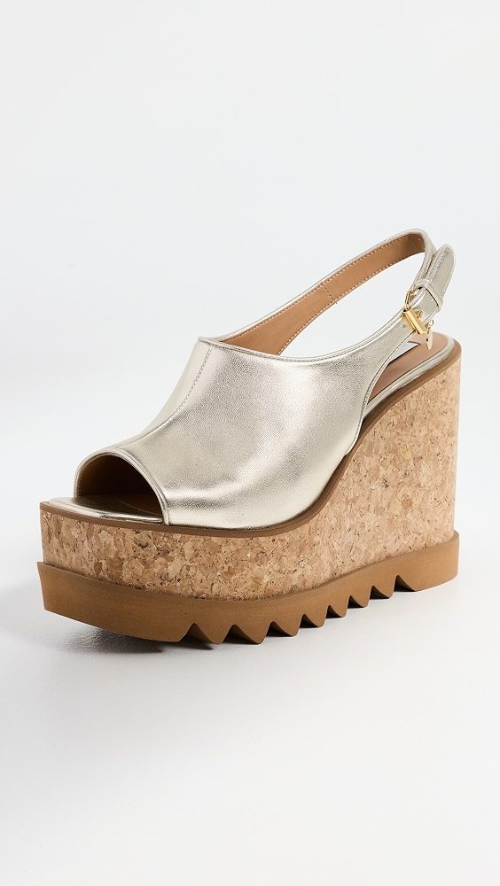Sneakelyse Metallic Slingback Sandals 120mm_Pale Gold