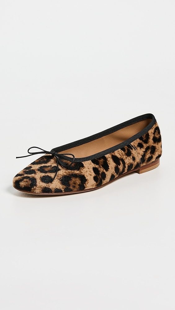 Mansur Gavriel Dance Ballerina Flats_Leopard/Black