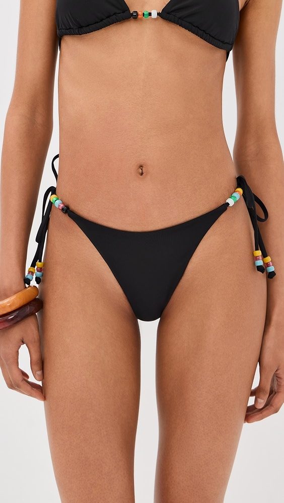 STAUD Sisley Side Tie Bikini Bottoms_Black