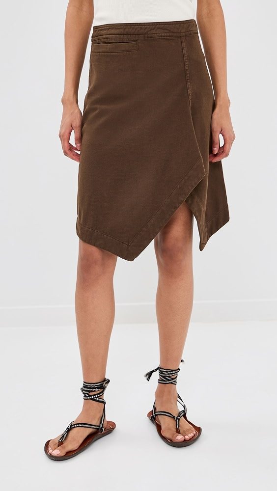 Asymmetric Skirt_Cacao