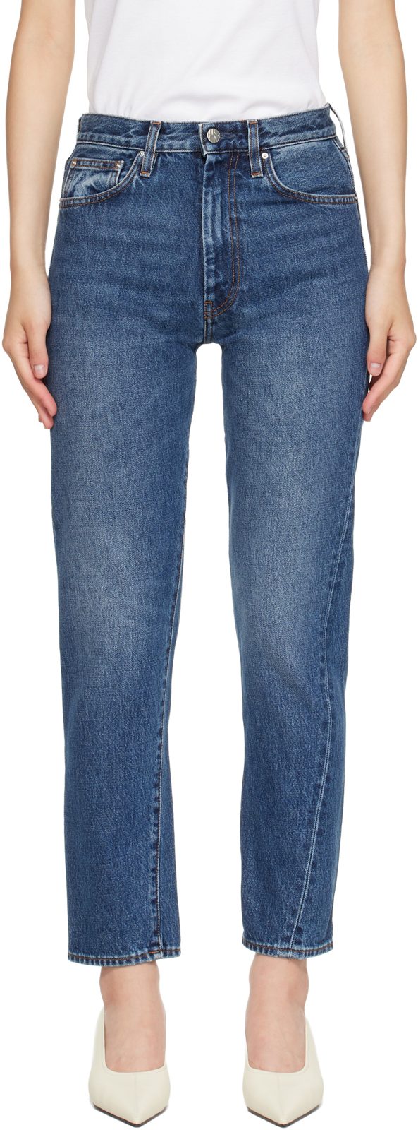 TOTEME Blue Twisted Seam Jeans 262771F069011