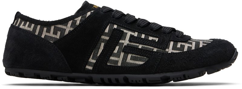 Black Racer 45 Monogram Jacquard Sneakers 262251M237007