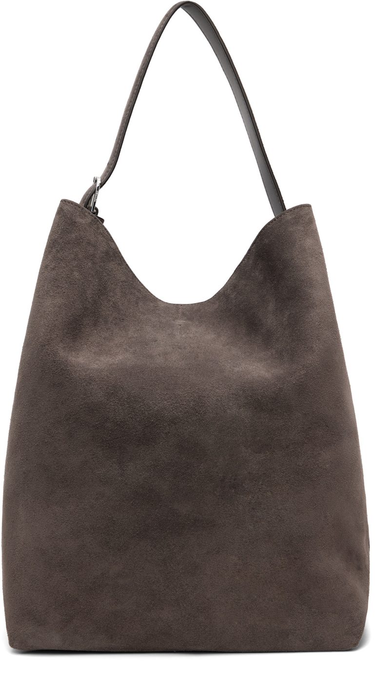 TOTEME Gray Belted Suede Tote 262771F049006