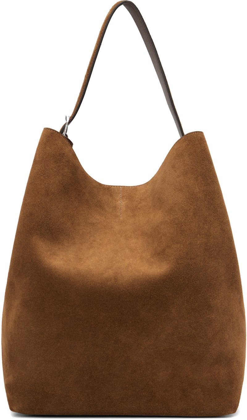 TOTEME Tan Belted Suede Tote 262771F049005