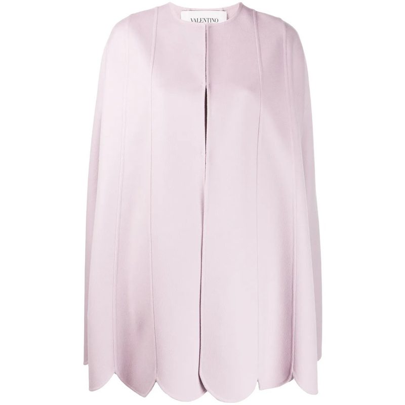 Garavani Scalloped Hem Cape_Pink