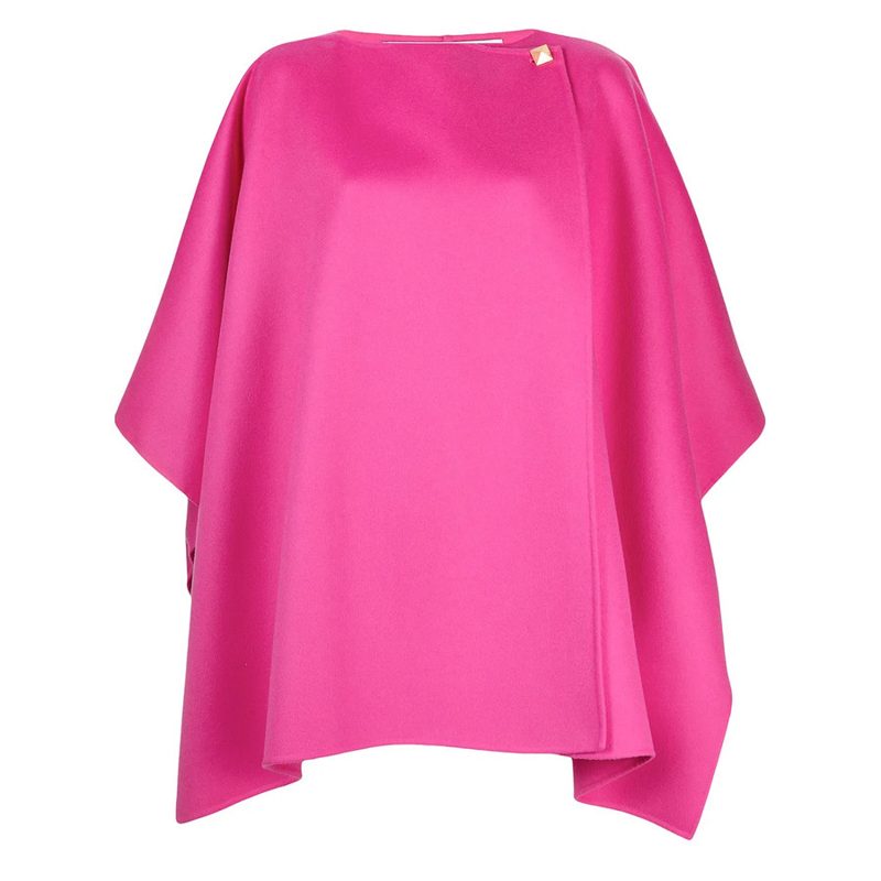 Garavani Garavani Draped Button Cape_Pink