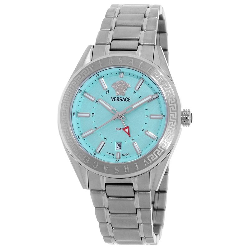 V-Code GMT Quartz Turquoise Dial Mens Watch VEAFA0324