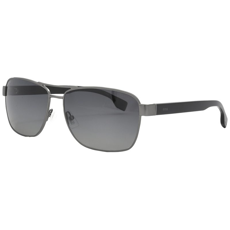 Hugo [보스] Grey Rectangular Mens Sunglasses [보스] 1559/O/S 0R80/WJ 60