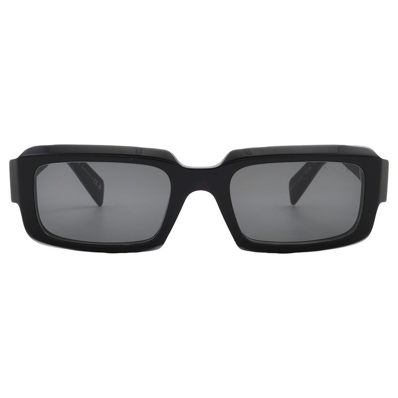 Dark Grey Rectangular Mens Sunglasses PR 27ZS 16K08Z 54