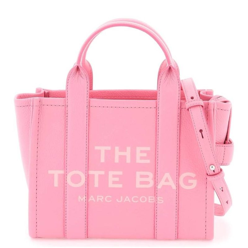 The Small Tote Bag In Leather_Petal Pink