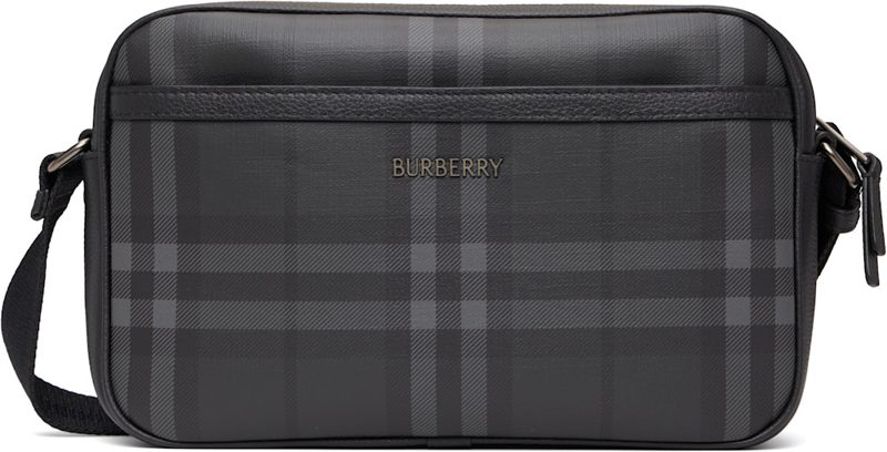 Black City Check Crossbody Bag 262376M170002