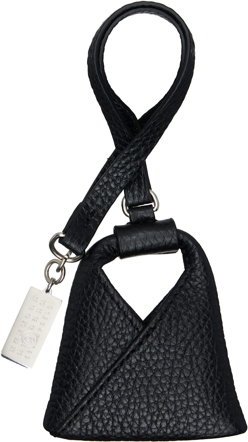 Black Triangle Tote Bag Charm 262188M148004