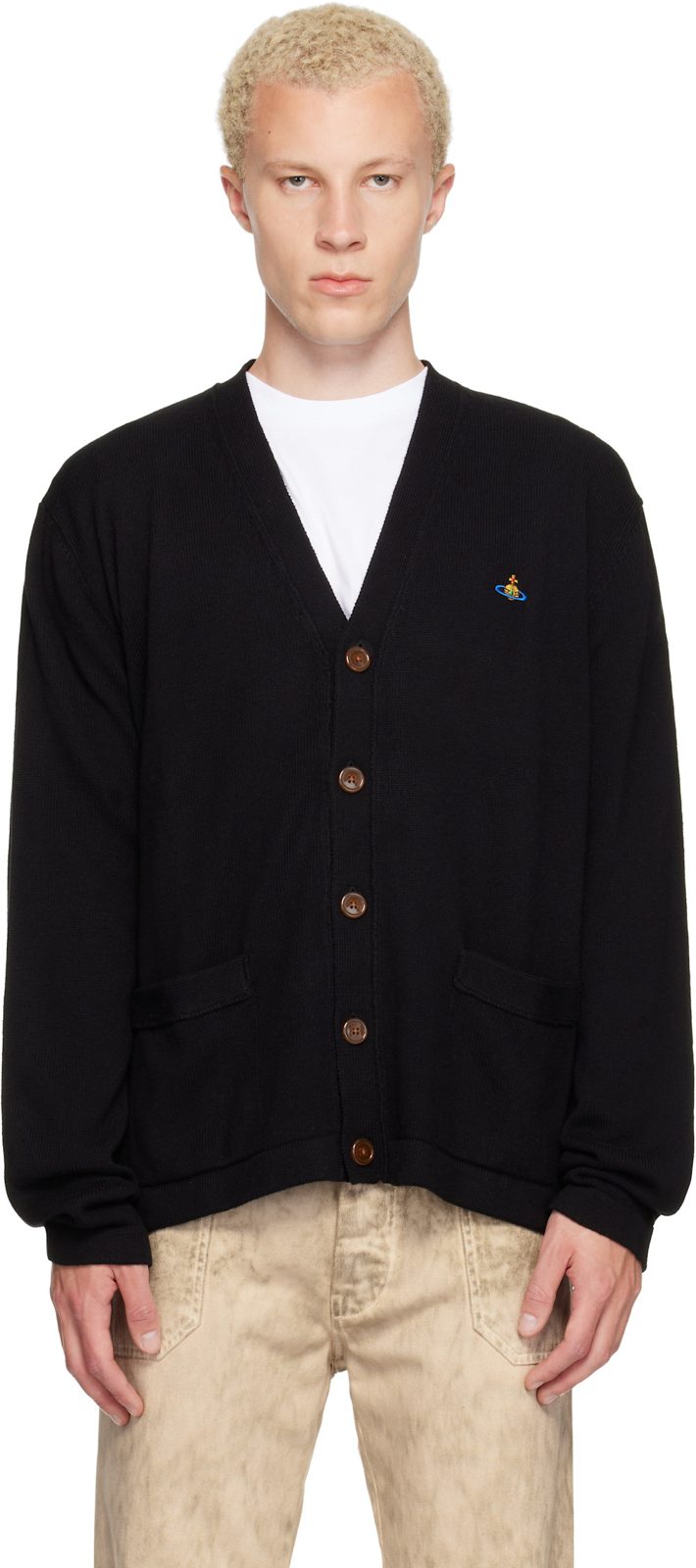 Black Alex Cardigan 262314M200008
