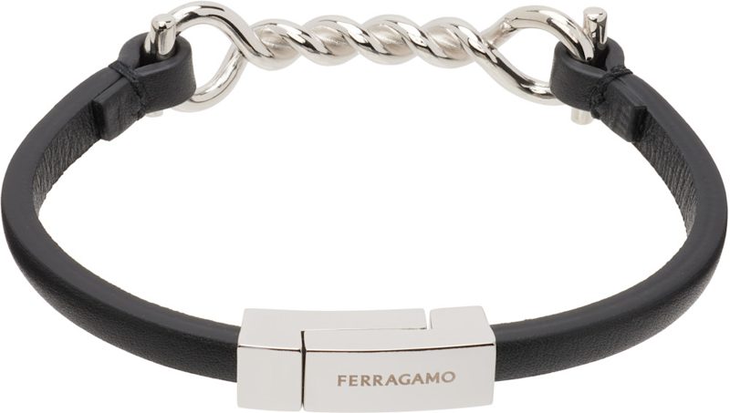Gancini Leather Bracelet 262270M142009