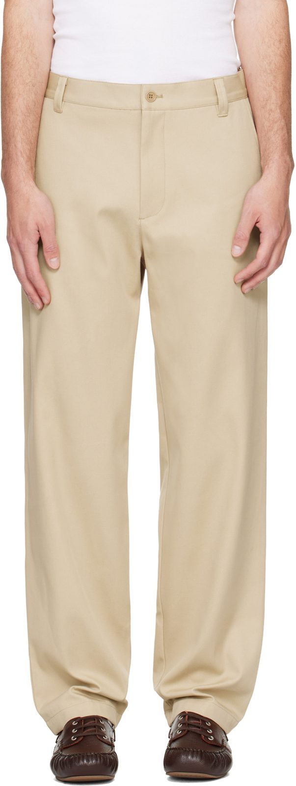 Beige Lawrence Trousers 262252M191008