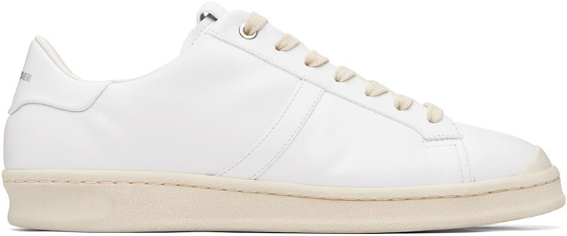 White Calfskin Sneakers 262249M237000