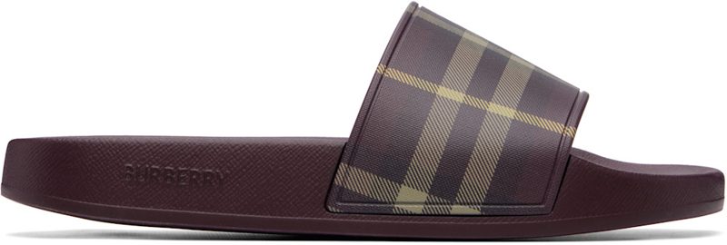 Burgundy Check Slides 262376F124007