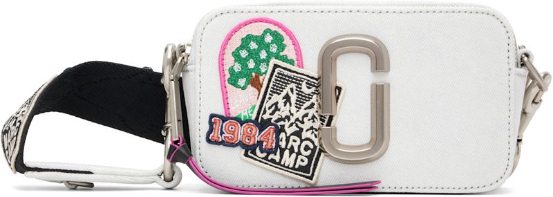 오프화이트 The Camp Patchwork Denim Snapshot Bag 262190F048027