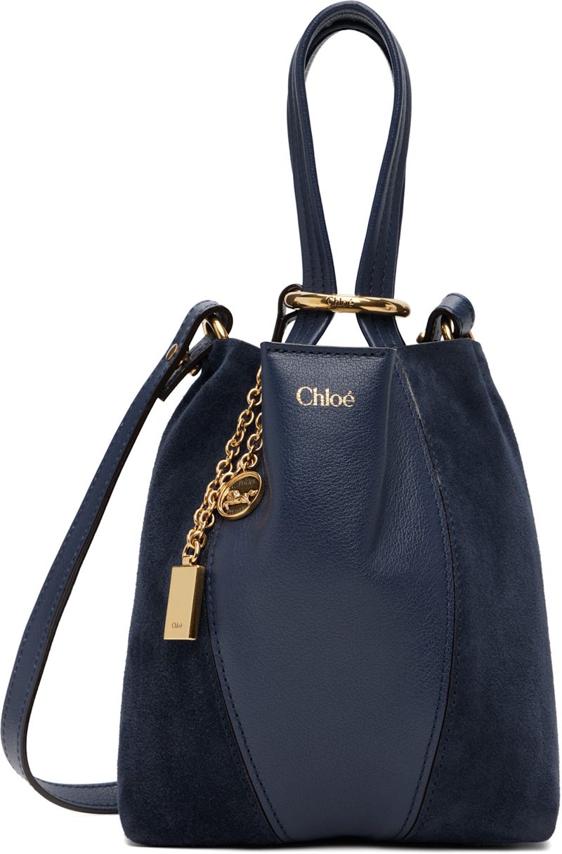 Navy Small Chloe Spin Tote 262338F049001