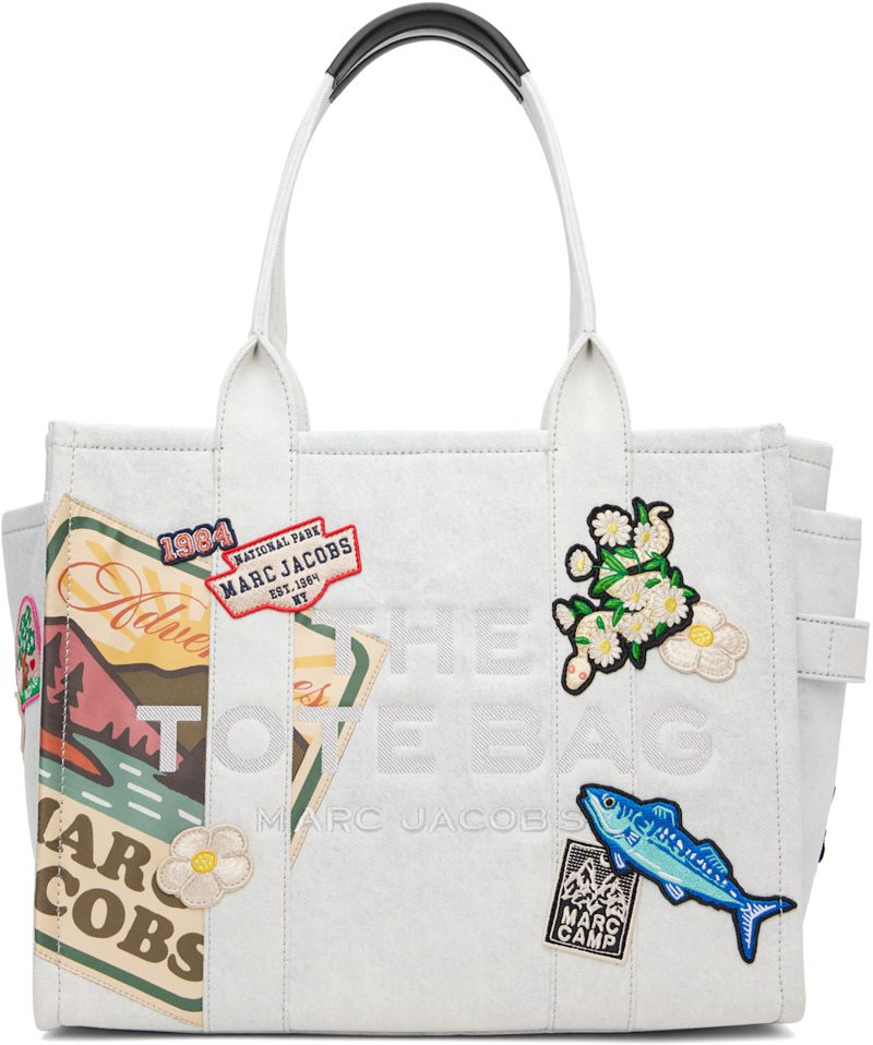 Blue The Camp Patchwork Denim Large Tote 262190F049021