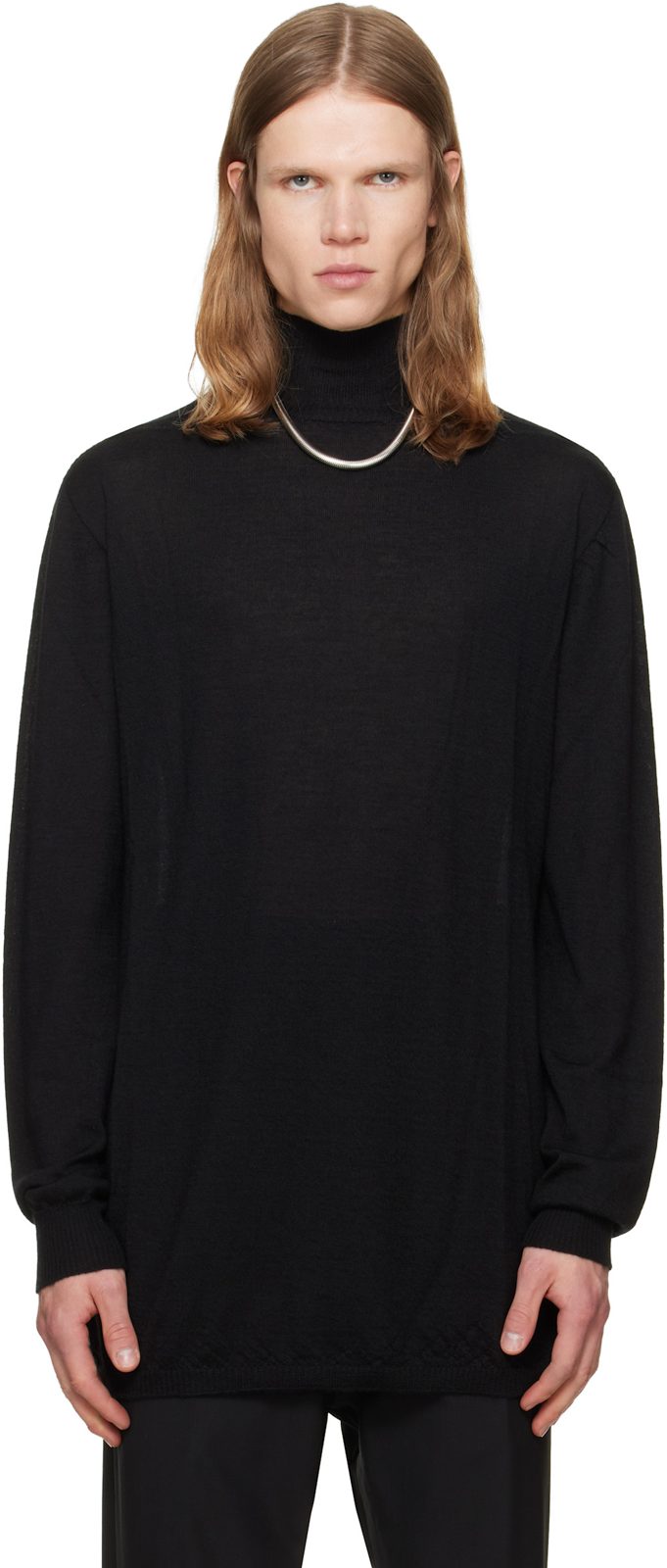 Black Tower Oversized Turtleneck 262232M205008