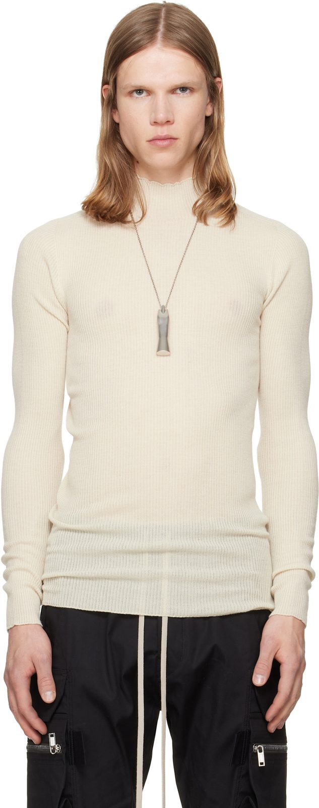 오프화이트 Tower Ribbed Lupetto Sweater 262232M201020