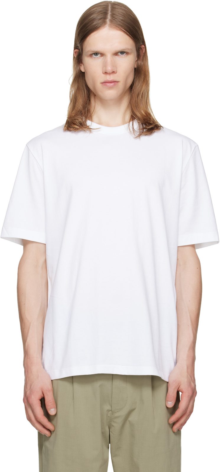 Three-Pack White Crew-Neck Cotton T-shirts 262085M213002