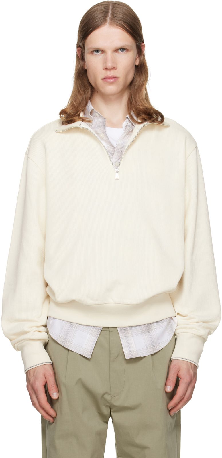 ์คํํ์ดํธ Zipper Neck Structured Cotton Sweatshirt 262085M202004