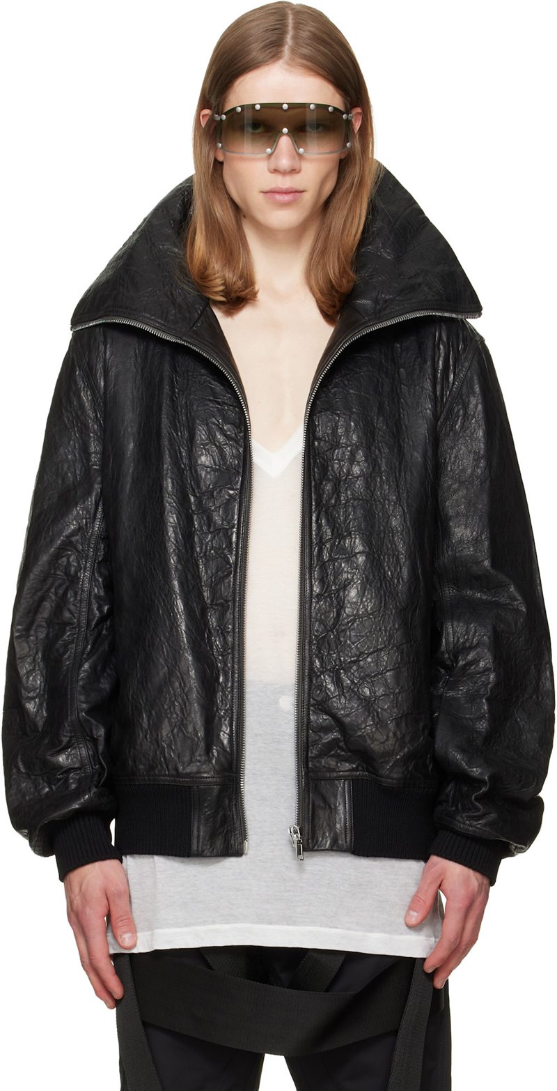 Black Tower Dracuflight Leather Jacket 262232M181021