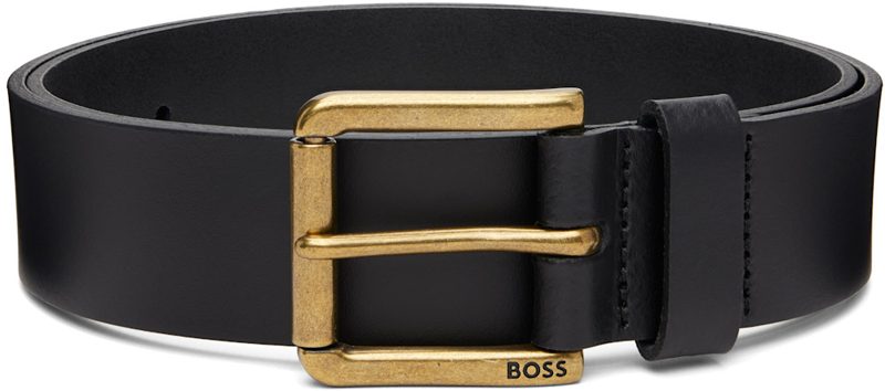 Black Leather Belt 262085M131008