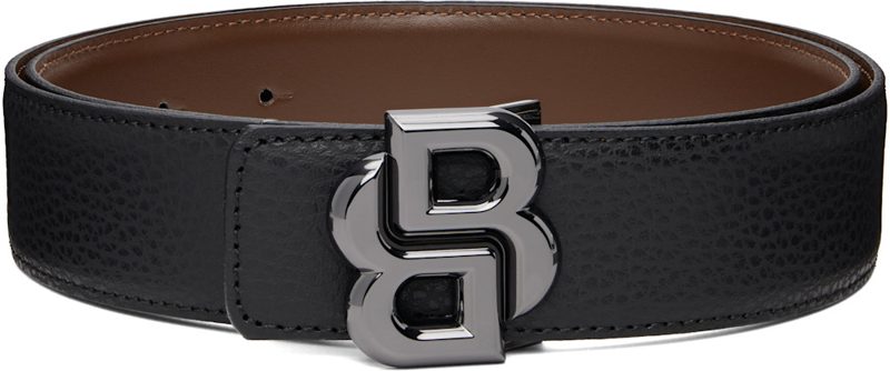 Black & Brown Double-B Monogram Reversible Belt 262085M131001