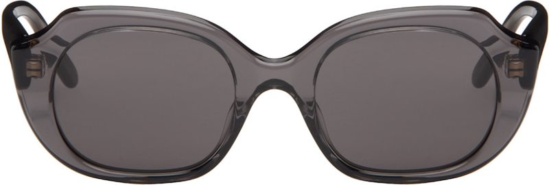 Gray Slim Sunglasses 262677M134026