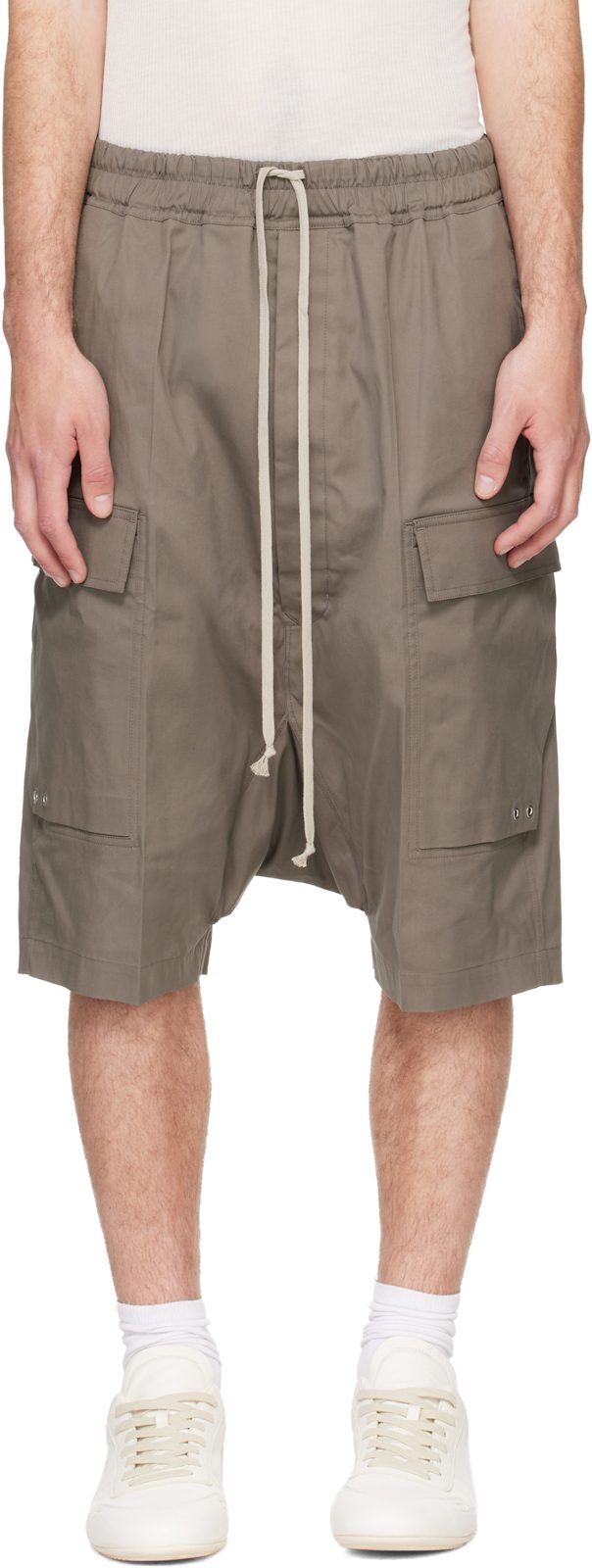 Gray Tower Pods Cargo Shorts 262232M193004