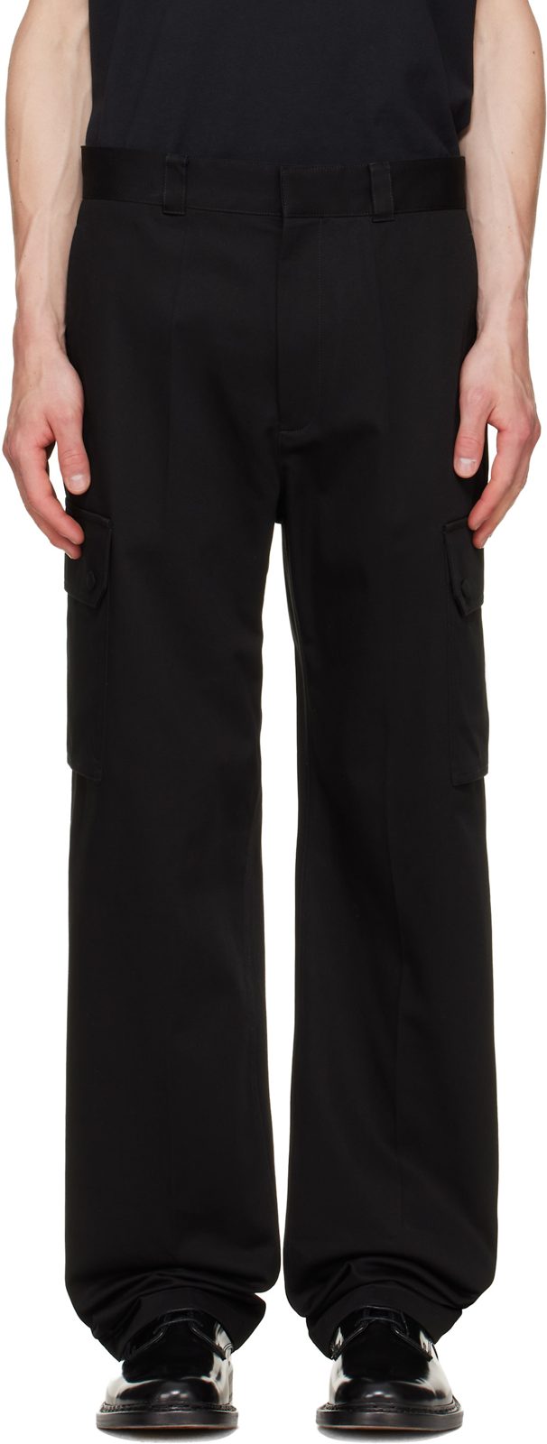 Black Workwear Trousers 262278M188000