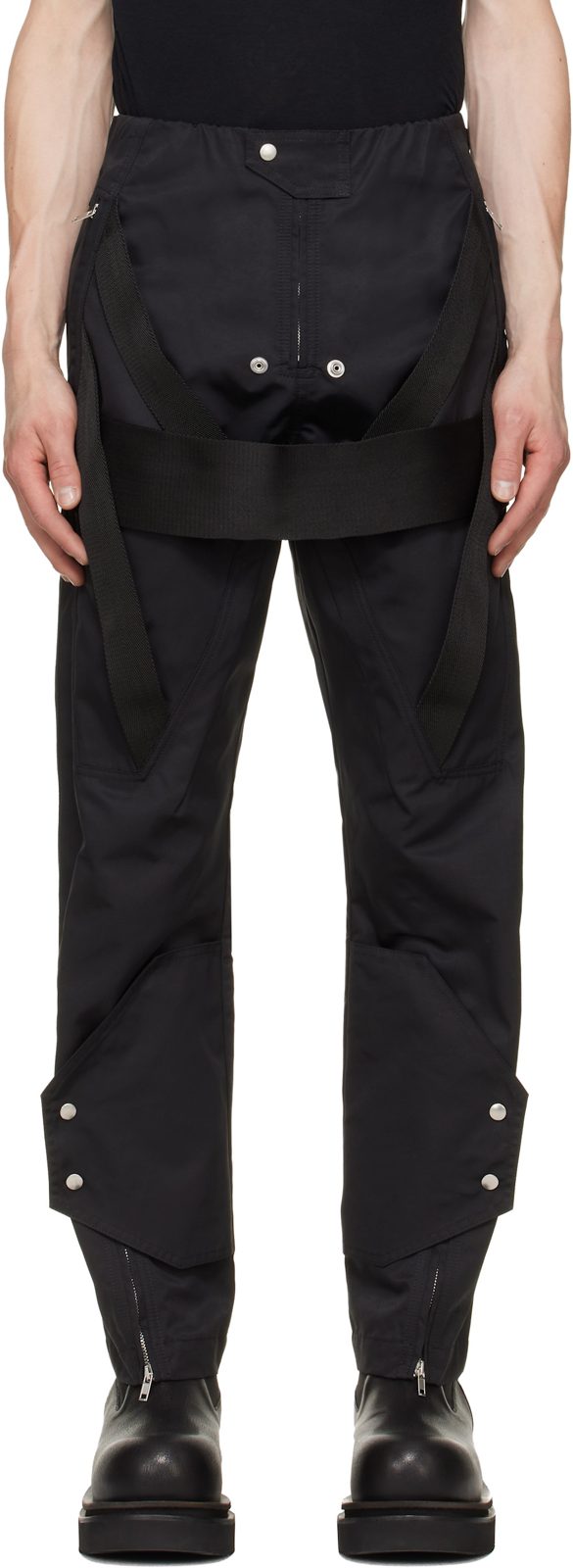 Black Tower Megastrapped Motopants Trousers 262232M191052