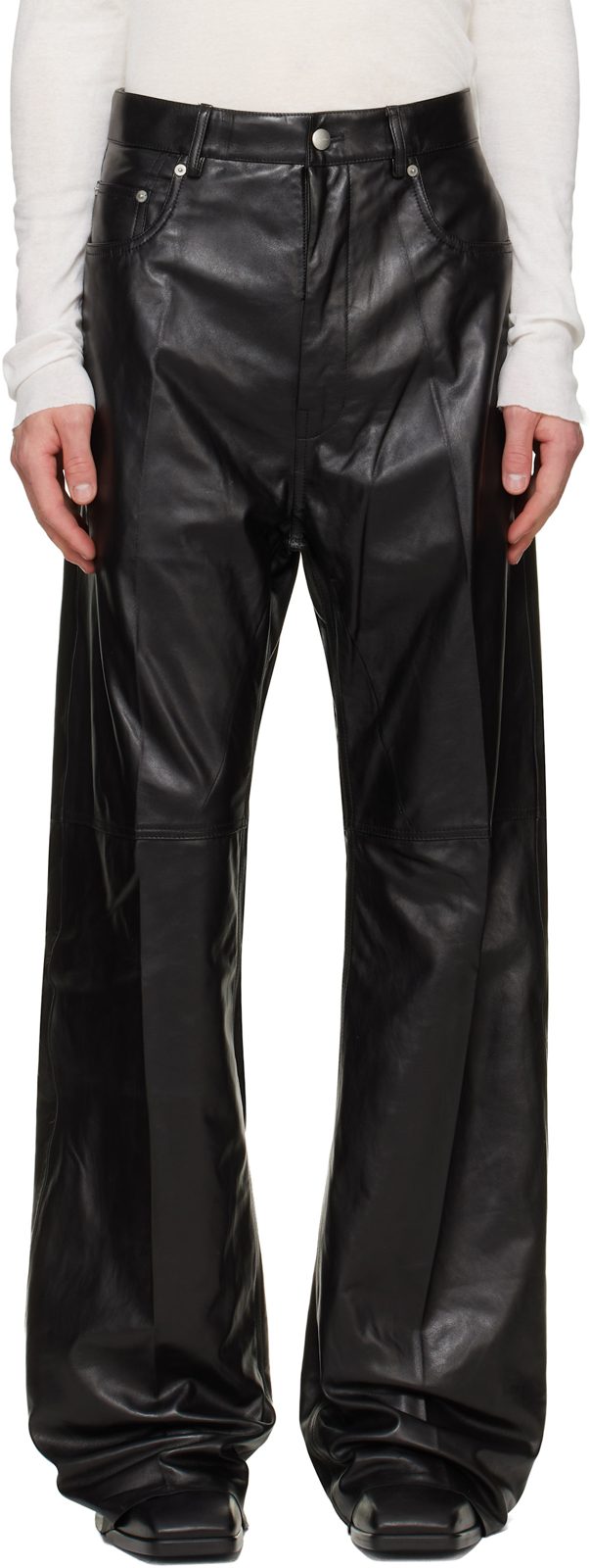 Black Tower Geth Leather Pants 262232M189009