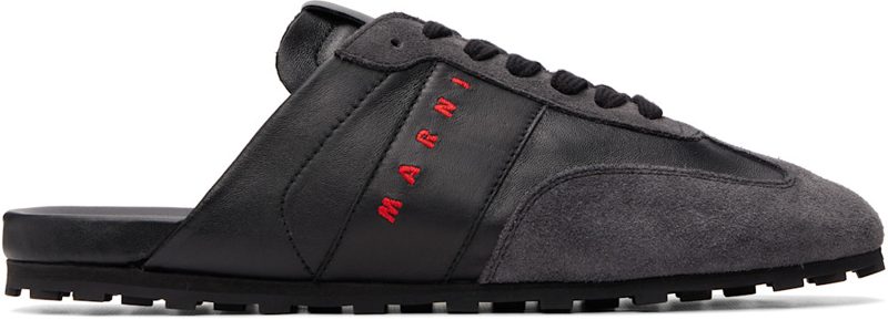 Marni Black Softy Soccer Slip-on Sneakers 262379M237000