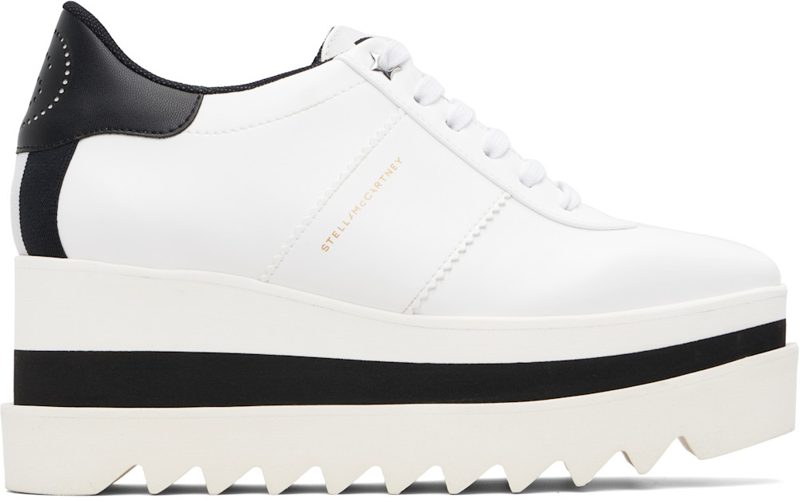 White Sneak-Elyse Platform Sneakers 262471F120005